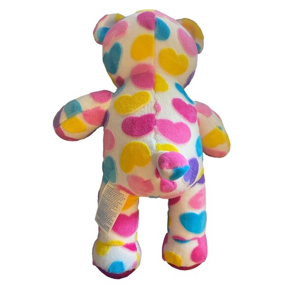 Build-A-Bear Colorful Heart Pattern Plush Teddy Bear 16" Soft Toy - Picture 6 of 6